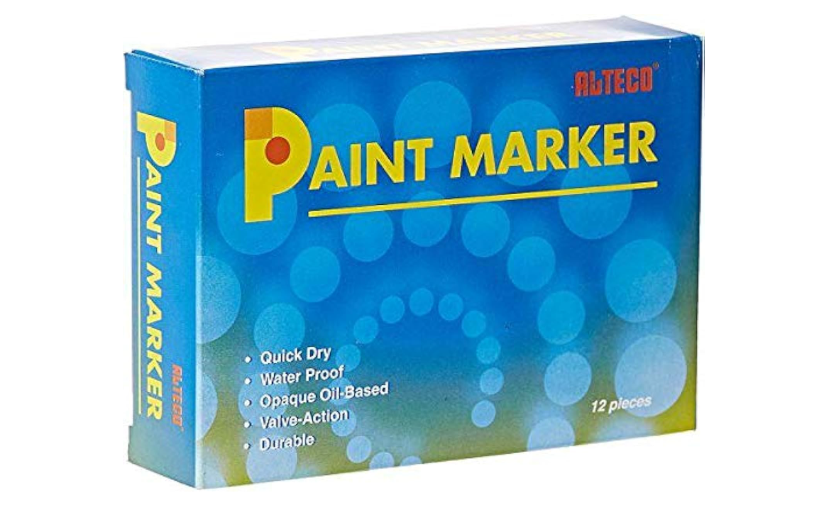Alteco Paint Marker White Pack of 12 Pieces