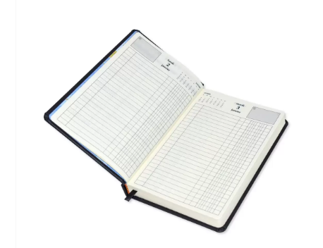 FIS French Diary 2023, PU 1-Side Padded, Round Corner, Black - FSDI29FRP23BK