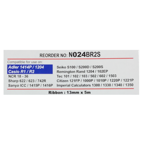 Fullmark N024BR2S Calculator Ribbon