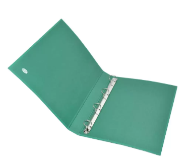 FIS PP Ring Binders, 4 Ring, 25 mm, Green Color, A4 Size - FSBDD4PPA4GR