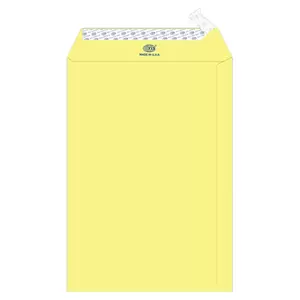 FIS Color Envelopes Peel & Seal, Pastel Colors, Pack of 50 Pcs. Yellow Color, 10 x 7 Inch, 80 GSM - FSEC8033PY50