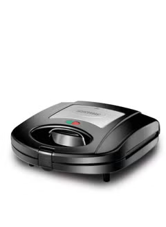 Sandwich & Grill Maker Non-Stick 2-in-1 Interchangeable Sandwich and Grill Maker With Indicator and Ready to Cook Lights 2 Years Warranty 780.0 W TS2120-B5 Black and Sliver