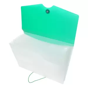 FIS Expanding Files 13 Pockets With Tie Green Color, 210 x 145 mm Size - FSPG1305GR