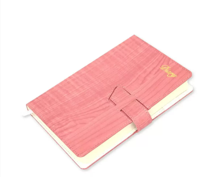 Fis 2024 A5 Diary English Vinyl Hard Sewn Cover Pink -FSDI80E24PI