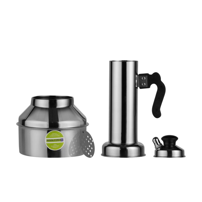 Whistling Puttu Maker, Stainless Steel, RF10518 | Food-Grade Stainless Steel | Heat-Resistant Bakelite Knob & Handle | Non-Stick Pot | Dishwasher Safe