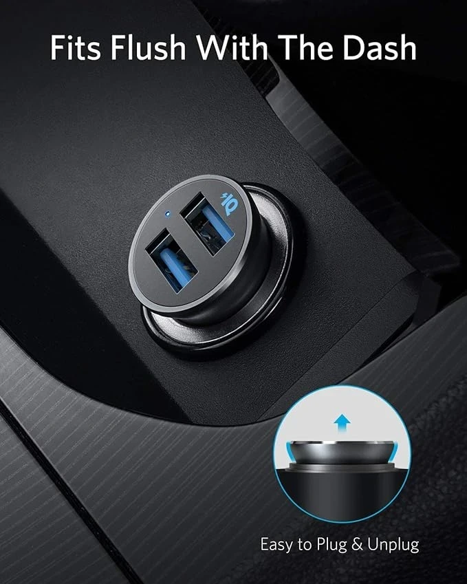 Anker PowerDrive 2 Alloy B2B - UN Black Iteration 2 Car Charger