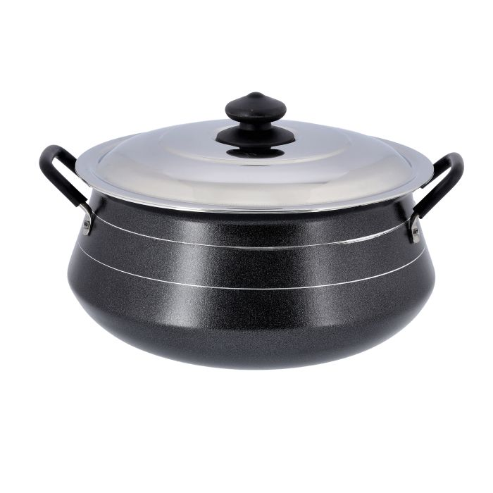 26cm Non-Stick Handi Casserole, Stainless Steel Lid, RF10006 | Premium Quality Aluminium| Cool Touch Handles & Knob| Ideal For Veggies, Curry, Sweet, Meat, Seafood