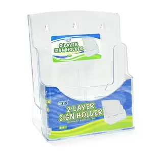 FIS Sign Holders-A4 Size 2 Layers, Transparent - FSNAA4-2