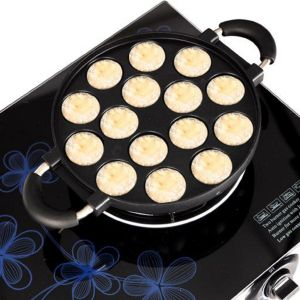 Royalford Diecast Aluminium 15 Pits Panniyarakal - Black