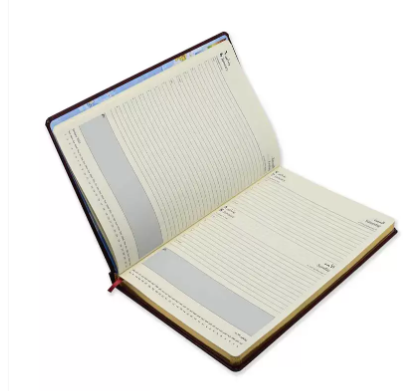 FIS 2023 Golden Diary A4 Arabic/English Bonded Leather 1-Side Padded Maroon - FSDI48AEGB23MR