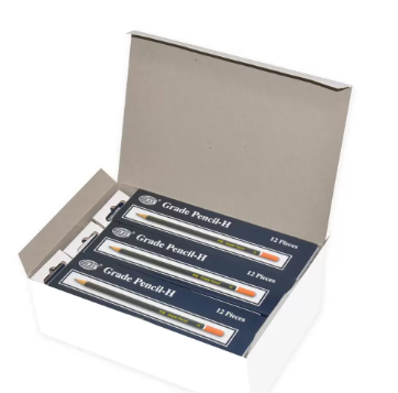 Box of 12 Packs H Grade Pencil Set Blue/Red - FSPEH