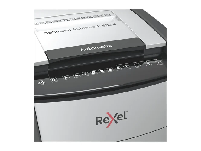 Rexel Optimum AutoFeed+ 600M Automatic Micro Cut Paper Shredder