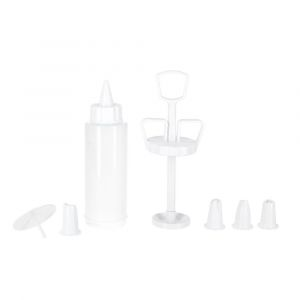 Royalford Icing Syringe Cupcake Filling Injector With 5 Icing Nozzles - Plastic - White