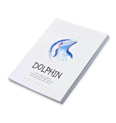 FIS Pack Of 5 Soft Cover Notebook, 96 Sheets A5 Dolphin Design 1 -FSNBSCA596-DOL1