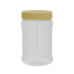 Royalford 500Ml Round Pet Jar With Cap - Plastic - Clear
