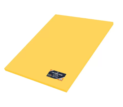 100-Piece FIS Coloured Card, Size 50 x 70 cm,160GSM, Gold - FSCH160200
