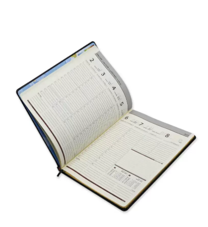 FIS 2023 Golden Executive Diary (Arabic/English/French) Bonded Leather 1-Side Padded Black - FSDI35AEGB23BK