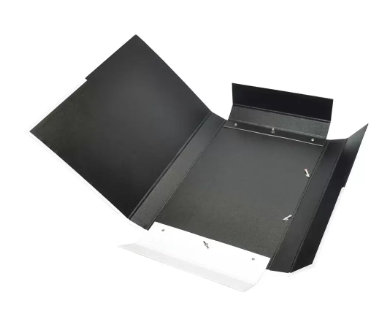 FIS PP Document Bag with Elastic Band, Black & White Color, F/S (210 x 330 mm) Size - FSBD1225