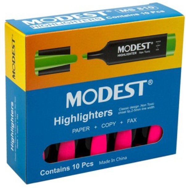 Modest Highlighter MS 810 Pink - (Pack of 10)
