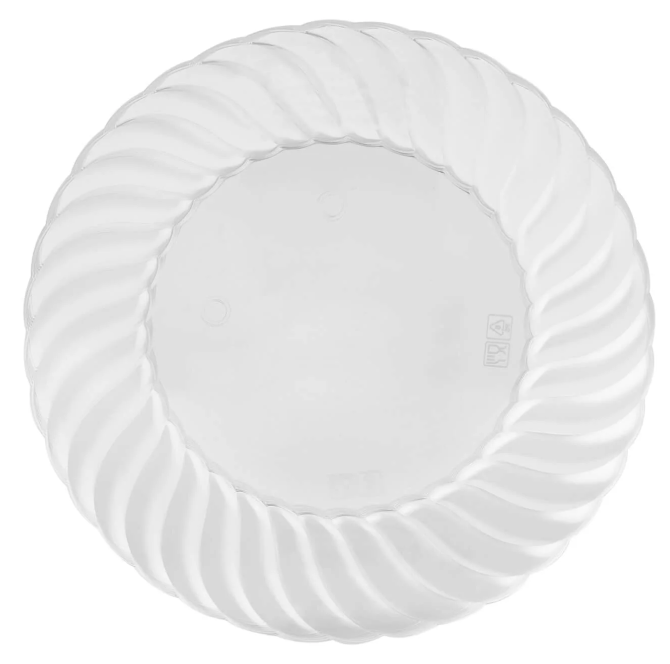 Premium Circle Flower Plate 6 Pieces(Clear)
