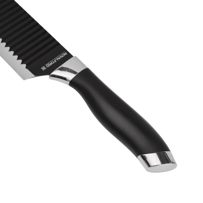 5pcs Kitchen Knife Set With Non-Stick Coating, RF10461 | Knife Set, Peeler & Finger Guard | Stainless Steel Blade With Non-Stick Coating | Easy Grip PP Handle | Stain-Resistant Kitchen Set