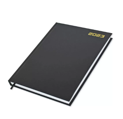 FIS 2023 Executive Diary English Vinyl Hard Cover Black - FSDI88EN23BK