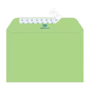 FIS Executive Laid Paper Envelopes Peel & Seal, Pack of 25 Pcs. Green Color, C5 (162 x 229 mm) Size, 100 GSM - FSEE1026PGRB25