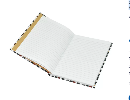 5-Piece Light Hard Cover Notebook, Single Ruled, (100 Sheets), A5 Size - LINBA51703