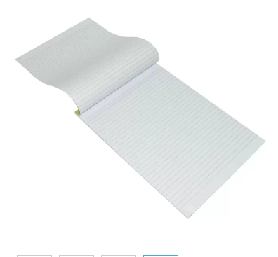 12-Piece FIS International Writing Pads, Single Ruled, A4 Size (50 Sheets x 12 Pcs) - FSPDA4INT3