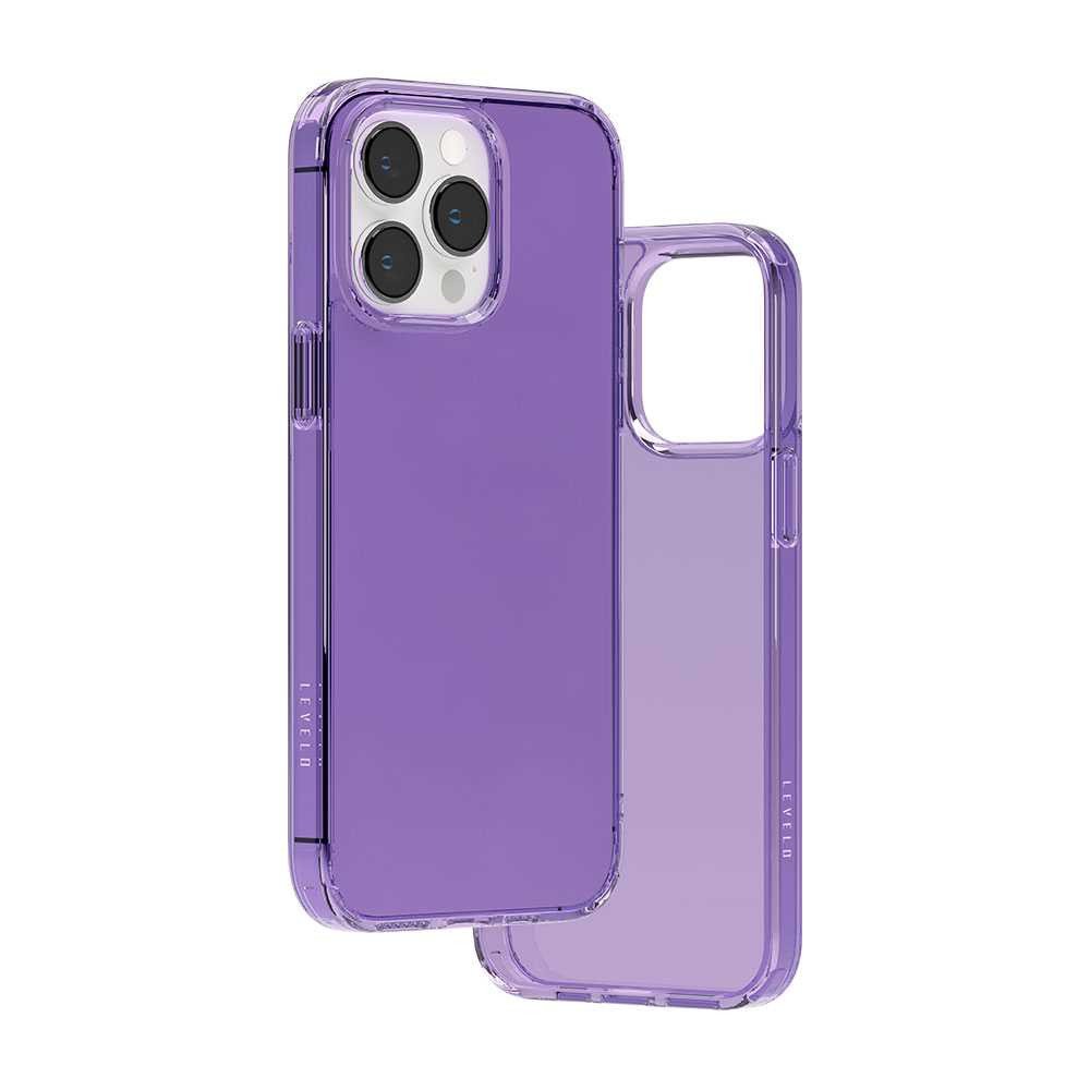 Levelo Clara Clear Case for iPhone 14 Pro Max (6.7") - Purple