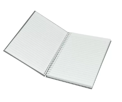 5-Piece Light Spiral Hard Cover Notebook Single Line A5, 100-Sheets - LINBSA51706