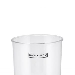 Royalford Large Bowl With Lid - Acrylic - Clear