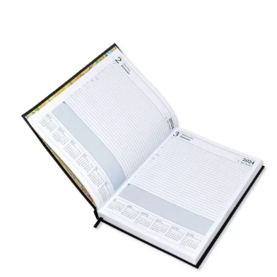 FIS Diary 2024 (English) Black, A4 - FSDI42EN24BK