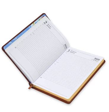 FIS Golden Diary 2024 (English) Brown, A5 - FSDI23EG24BR