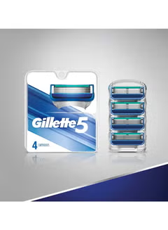 5 Men's, Razor Blade Refills, 4 Count
