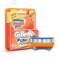 4-Piece. Fusion Manual, Shaving Razor, Blades Multicolour, 40.8grams