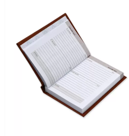 Fis 2023 Pocket Diary English Vinyl 1Side Padded Brown -FSDI10EN23BR