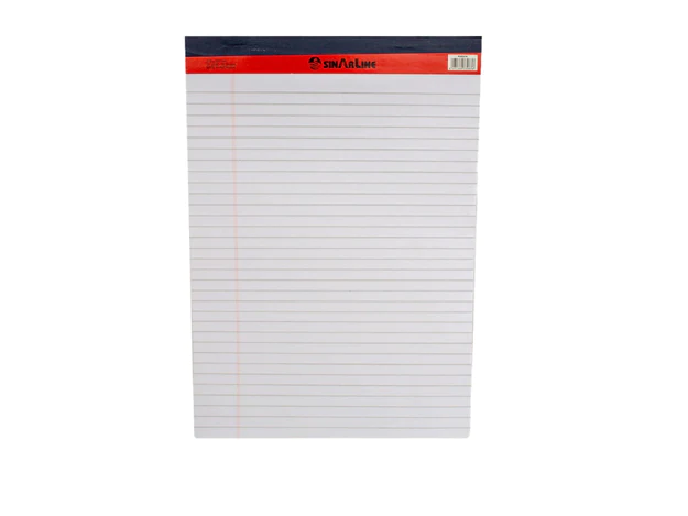 Sinarline Legal Pad A5, 56gsm, 40 Sheets, Line Ruled, White