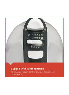 Multifunctional Stand Mixer And Bowl, With 5 Speed Turbo Function, 300.0 W, M700-B5, White/Grey