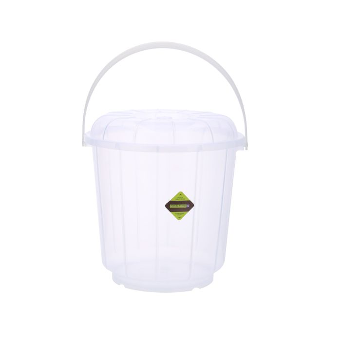 Transparent Bucket With Lid, 20L Plastic Bucket RF10694 | Comfortable Handle For Easy Grip | Multifunctional | Ideal For Home, Garden, DIY Bucket | Leakproof Bucket With Lid
