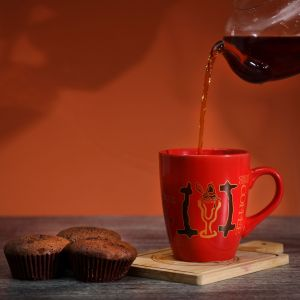 Royalford Coffee Mug - Porcelain - Orange - 11 OZ