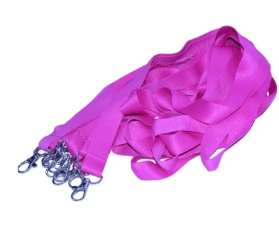 10-Piece FIS Neon Color Flat Lanyards with Metal Hook, Neon Purple Color,2x90cm - FSNANPU/10