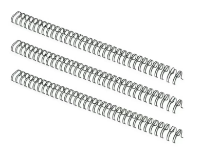 100-Piece FIS Metal Binding Wire Black 1/2 Inch, 34-Loop 3:1 - FSBDW12BK