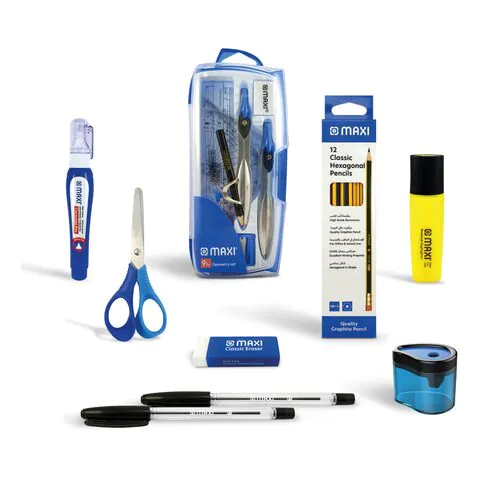 Maxi Stationery Writing Kit MXPB-3 Multicolour