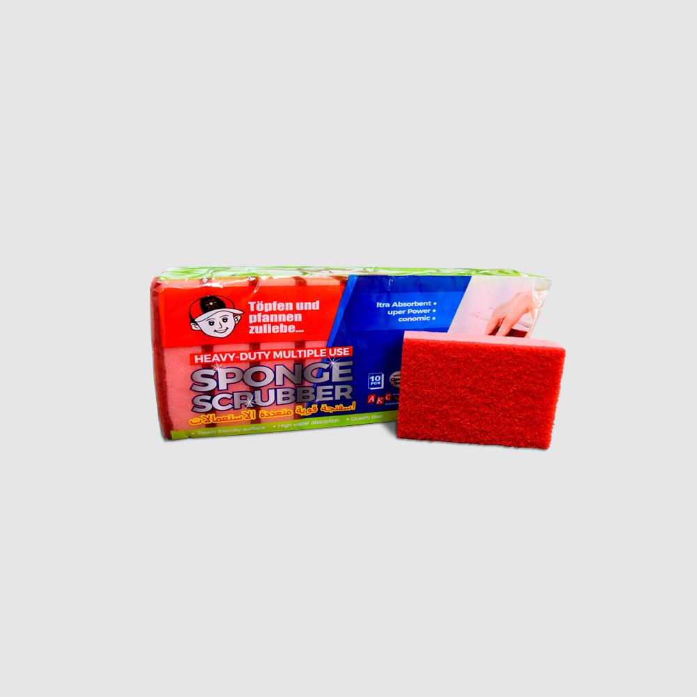 Sponge With Scourer | RED