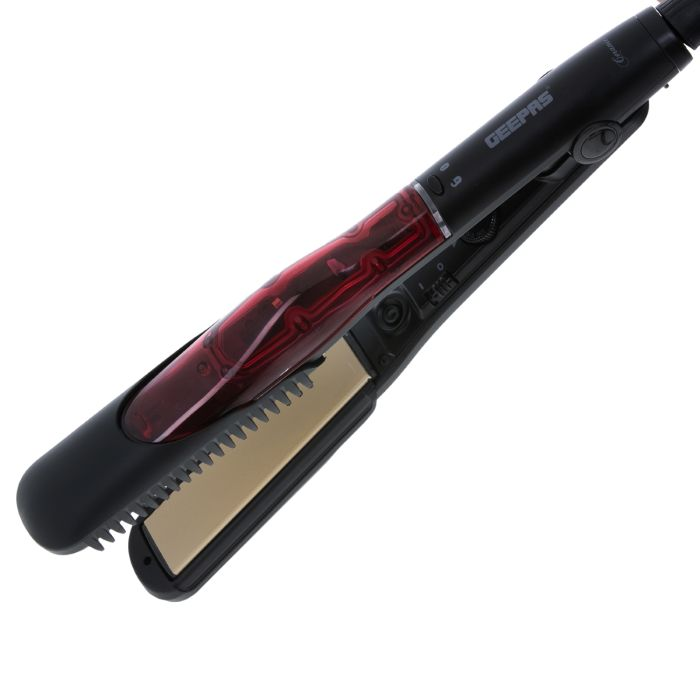 Geepas Ceramic Hair Straighteners - Easy Pro-Slim Professional Hair Straightener Styler - Wide Ceramic Floating Plates With LED Indicator - Max Temp 230°C, 1-Hour Auto-Off Function - 2-Year Warranty