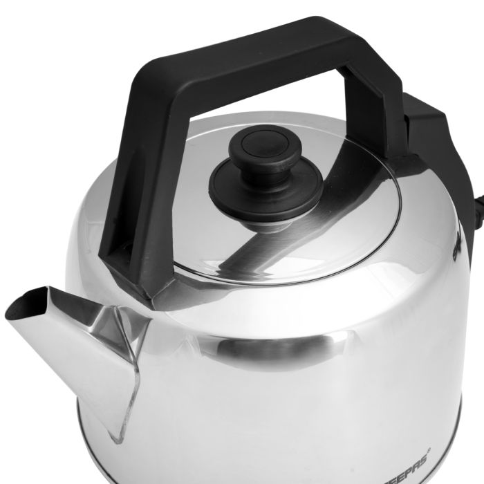 Geepas 3L Stainless Steel Electric Kettle - Portable Deattacheable Power Cord Fast Boil Quiet For General Use, Stainless Steel Body | Auto Off & Boil Dry Protection | Ideal For Tea, Coffee, & Water | 