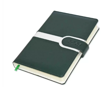 FIS 2023 Diary A5 Italian PU English with Magnetic Loop, Green - FSDI85E23GR