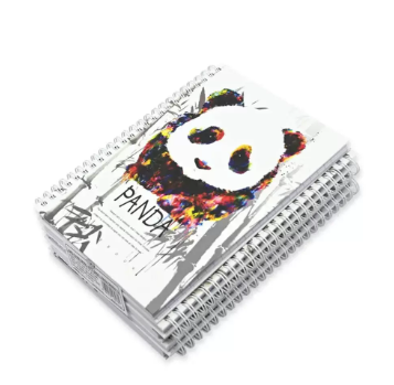 FIS Pack Of 5 Spiral Hard Cover Notebook, 96 Sheets A5 Panda Design 1 -FSNBSHCA596-PAN1