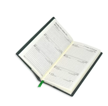 FIS 2023 Slim Arabic English Diary Italian PU Sewn Cover Green - FSDI59AEPU23GR